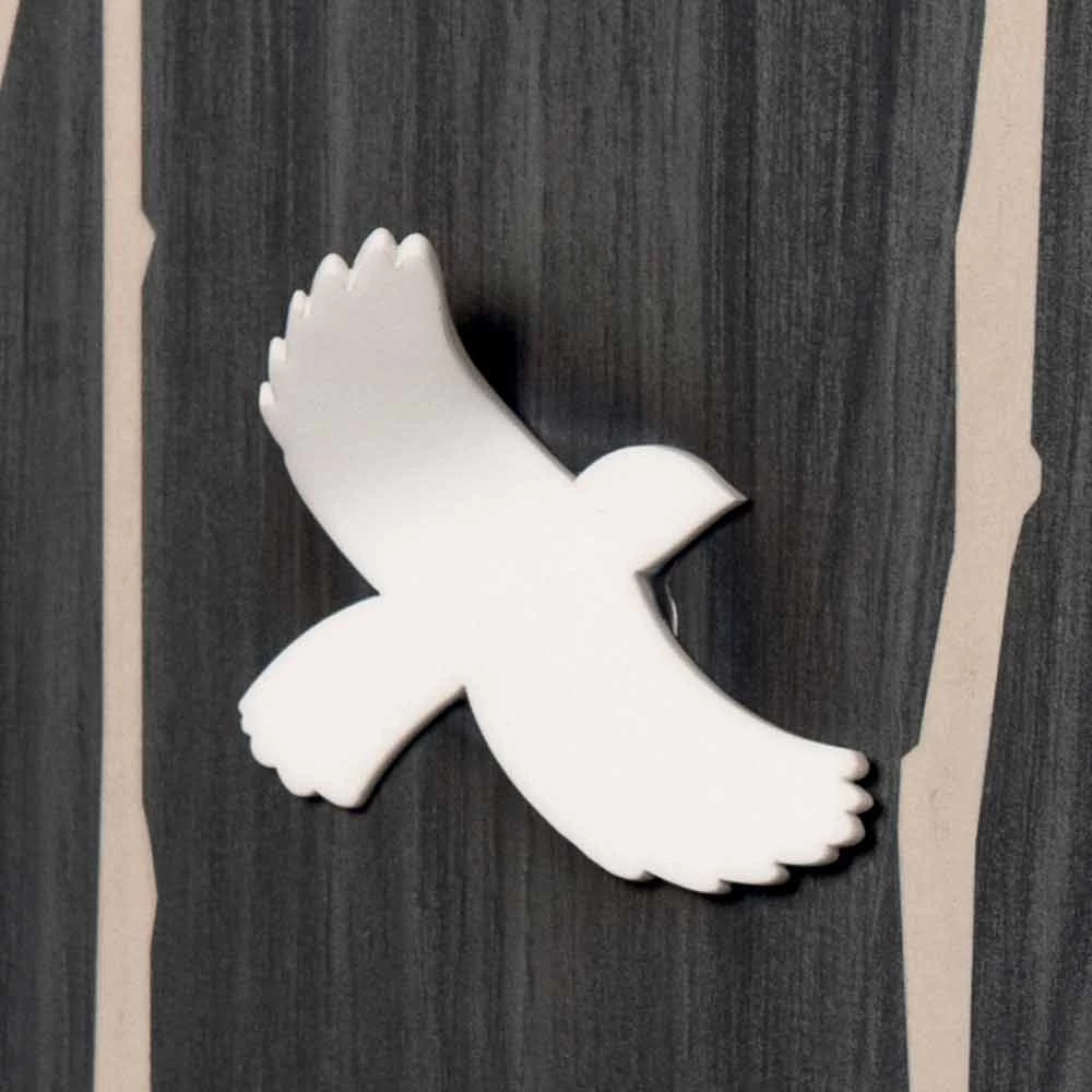 Houten Wandklok Met Driedimensionale Decoraties Made In Italy - Forrest 5 Houten Wandklok Met Driedimensionale Decoraties Made In Italy - Forrest - Afbeelding 3