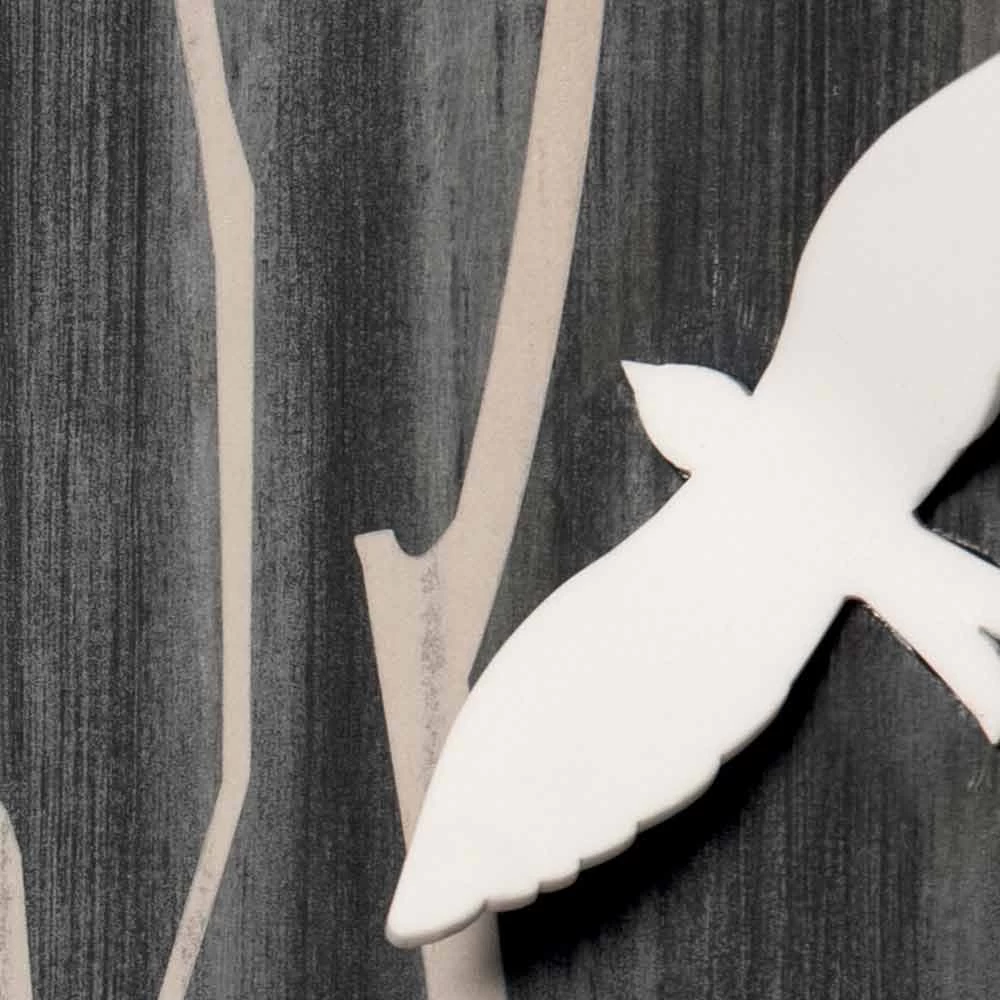 Houten Wandklok Met Driedimensionale Decoraties Made In Italy - Forrest 6 Houten Wandklok Met Driedimensionale Decoraties Made In Italy - Forrest - Afbeelding 4