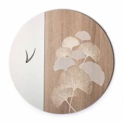 Ronde Design Houten Wandklok Met Versieringen, 2 Afwerkingen, Gemaakt In Italië - Ginkgo -Kortingswinkel voor woondecoratie orologio da parete in legno design tondo con decori 2 finiture ginkgo 2