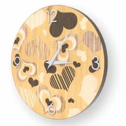 Wandklok In Cles Design Hout, Gemaakt In Italië -Kortingswinkel voor woondecoratie orologio da parete in legno di design cles made in italy 3
