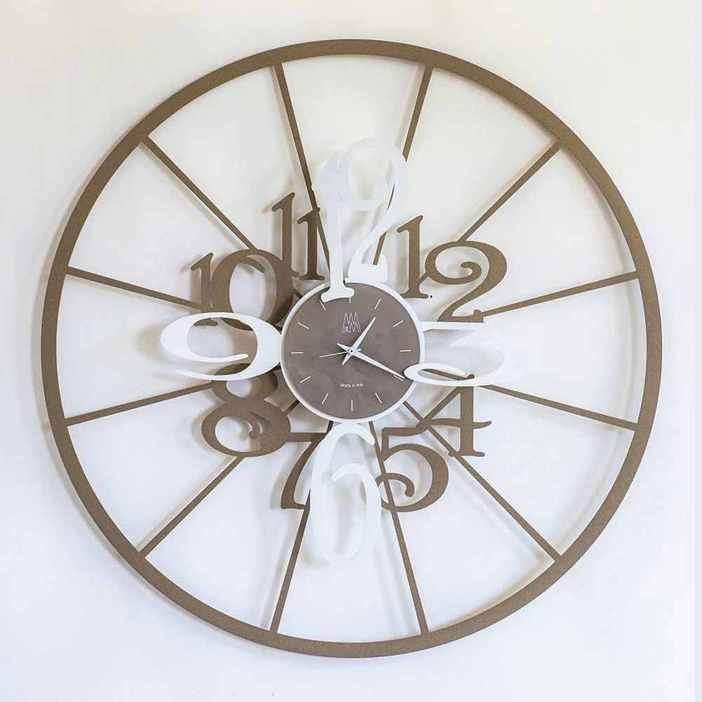 Moderne Ronde Tweekleurige Ijzeren Wandklok Made In Italy - Calipso 5 Moderne Ronde Tweekleurige Ijzeren Wandklok Made In Italy - Calipso - Afbeelding 3