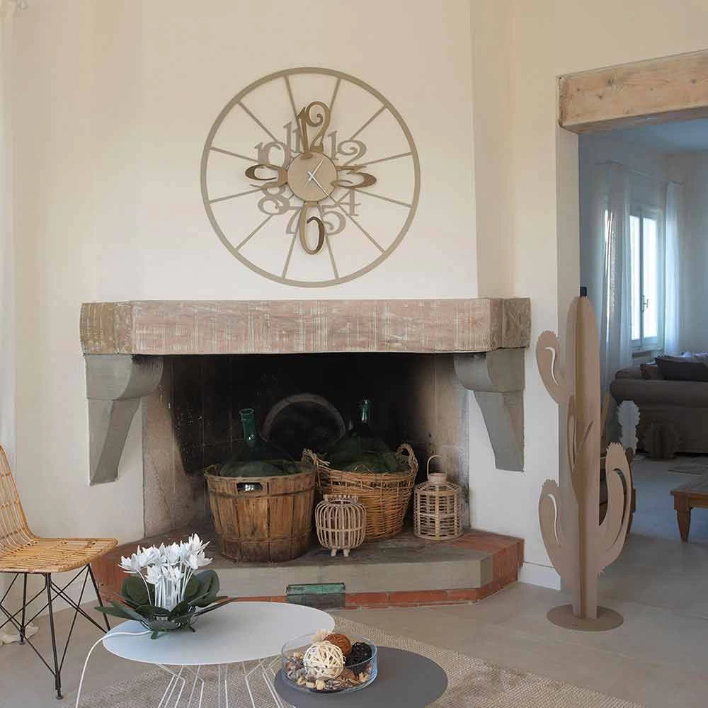 Moderne Ronde Tweekleurige Ijzeren Wandklok Made In Italy - Calipso 7 Moderne Ronde Tweekleurige Ijzeren Wandklok Made In Italy - Calipso - Afbeelding 5