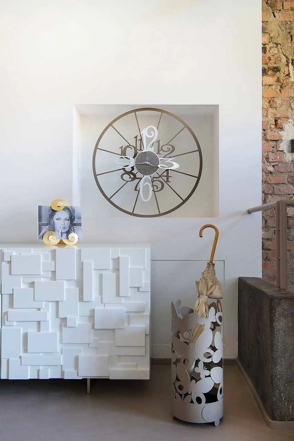 Moderne Ronde Tweekleurige Ijzeren Wandklok Made In Italy - Calipso 11 Moderne Ronde Tweekleurige Ijzeren Wandklok Made In Italy - Calipso - Afbeelding 9