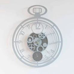 Moderne Ronde Wandklok In Gekleurd Ijzer Made In Italy - Cherry -Kortingswinkel voor woondecoratie orologio da parete moderno circolare in ferro colorato made in italy ciliegino 2