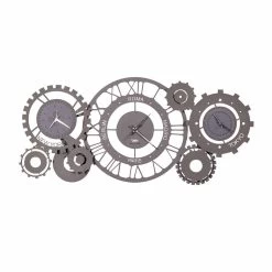 Moderne Ijzeren Wandklok Met Drie Fusi Gemaakt In Italië - Mechanisch -Kortingswinkel voor woondecoratie orologio da parete moderno in ferro con tre fusi made in italy meccanico 2