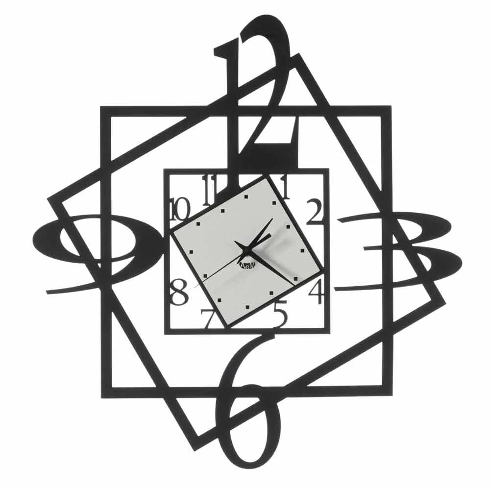 Moderne Ijzeren Wandklok Geometrisch Ontwerp Gemaakt In Italië - Procida 3 Moderne Ijzeren Wandklok Geometrisch Ontwerp Gemaakt In Italië - Procida