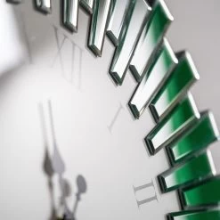 Ronde Decoratieve Wandklok In Mdf En Spiegelglas - Tosco -Kortingswinkel voor woondecoratie orologio da parete rotondo decorativo in mdf e vetro a specchio tosco 4