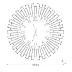 Ronde Decoratieve Wandklok In Mdf En Spiegelglas - Tosco -Kortingswinkel voor woondecoratie orologio da parete rotondo decorativo in mdf e vetro a specchio tosco 6