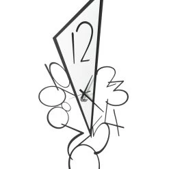 Driehoekige Ijzeren Wandklok Made In Italy 2 Maten - Zwart -Kortingswinkel voor woondecoratie orologio da parete triangolare in ferro design moderno 2 misure nerope 10