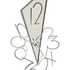 Driehoekige Ijzeren Wandklok Made In Italy 2 Maten - Zwart -Kortingswinkel voor woondecoratie orologio da parete triangolare in ferro design moderno 2 misure nerope 3