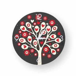 Tree Of Heart Moderne Design Wandklok Gemaakt Van Hout -Kortingswinkel voor woondecoratie orologio design da muro tree of heart in legno made in italy 4
