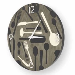 Ispra-wandklok Gemaakt Van Hout, Gemaakt In Italië -Kortingswinkel voor woondecoratie orologio design da parete ispra in legno made in italy 1