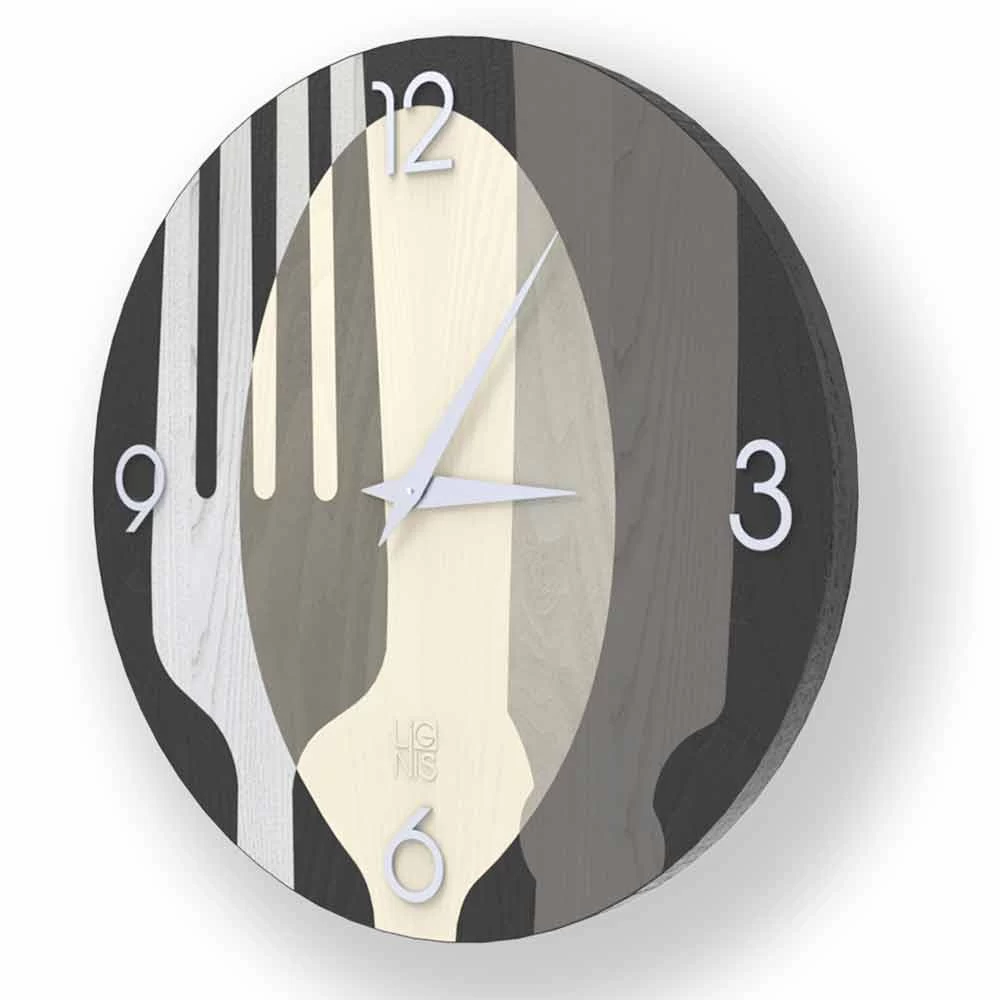 Agra-wandklok In Hout, Modern Design, Gemaakt In Italië 6 Agra-wandklok In Hout, Modern Design, Gemaakt In Italië - Afbeelding 4