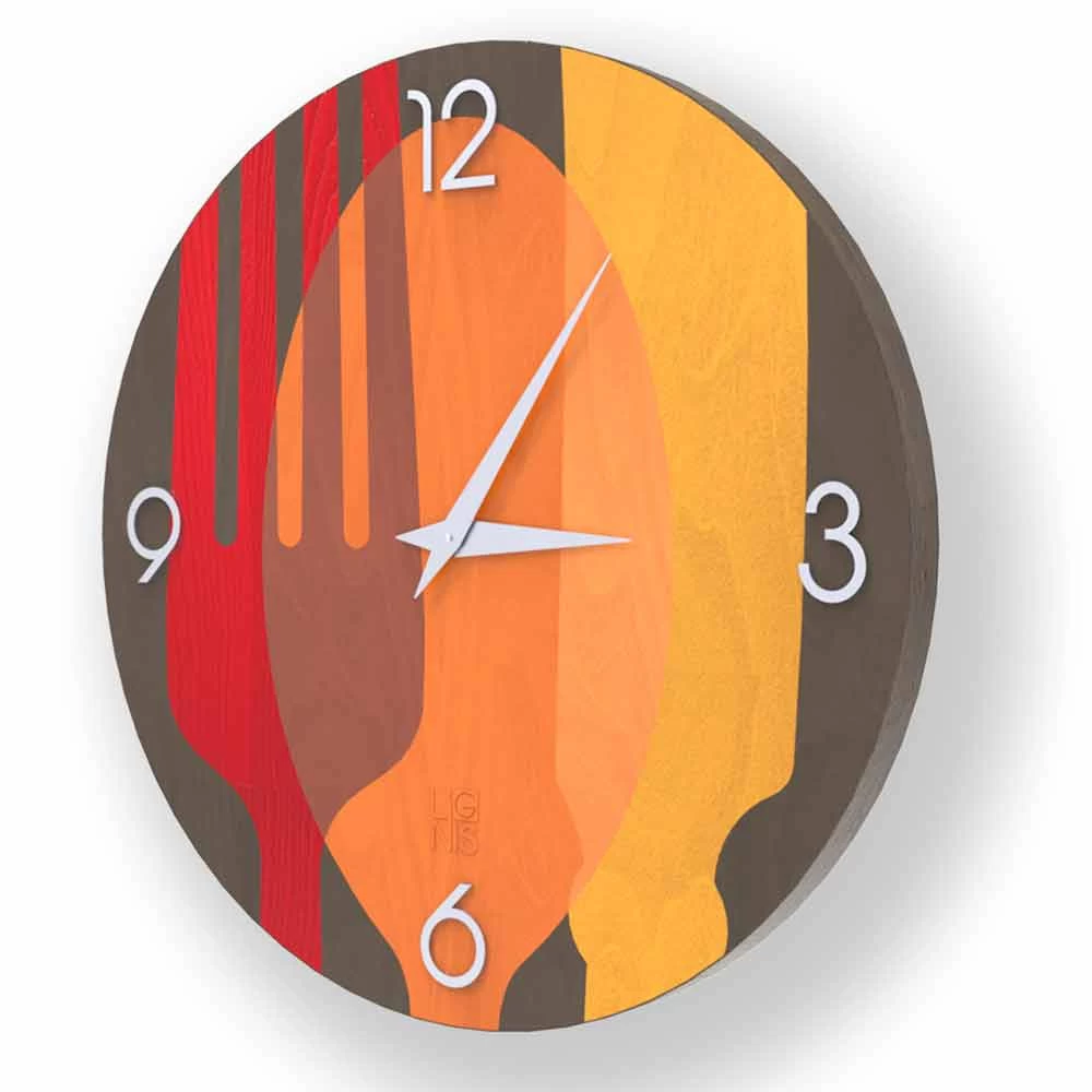 Agra-wandklok In Hout, Modern Design, Gemaakt In Italië 4 Agra-wandklok In Hout, Modern Design, Gemaakt In Italië - Afbeelding 2