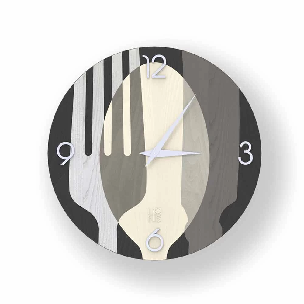 Agra-wandklok In Hout, Modern Design, Gemaakt In Italië 5 Agra-wandklok In Hout, Modern Design, Gemaakt In Italië - Afbeelding 3