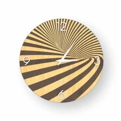 Houten Klok Gedecoreerd Met Azzio-design, Gemaakt In Italië -Kortingswinkel voor woondecoratie orologio in legno decorato di design azzio made in italy 2