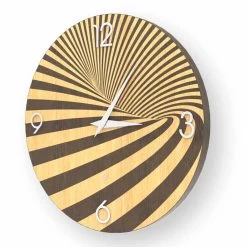 Houten Klok Gedecoreerd Met Azzio-design, Gemaakt In Italië -Kortingswinkel voor woondecoratie orologio in legno decorato di design azzio made in italy 3