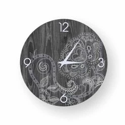 Dolo Gedecoreerde Houten Klok, Modern Ontwerp, Gemaakt In Italië -Kortingswinkel voor woondecoratie orologio in legno decorato dolo design moderno fatto in italia