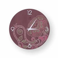 Dolo Gedecoreerde Houten Klok, Modern Ontwerp, Gemaakt In Italië