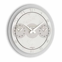 Modern Wall Clock Dininho Tris, Triple Dial