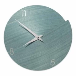 Moderne Wandklok Handgemaakt In Natuurlijk Hout - Cratere -Kortingswinkel voor woondecoratie orologio moderno da parete con numero in legno naturale made in italy cratere 2