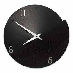 Moderne Wandklok Handgemaakt In Natuurlijk Hout - Cratere -Kortingswinkel voor woondecoratie orologio moderno da parete con numero in legno naturale made in italy cratere 4