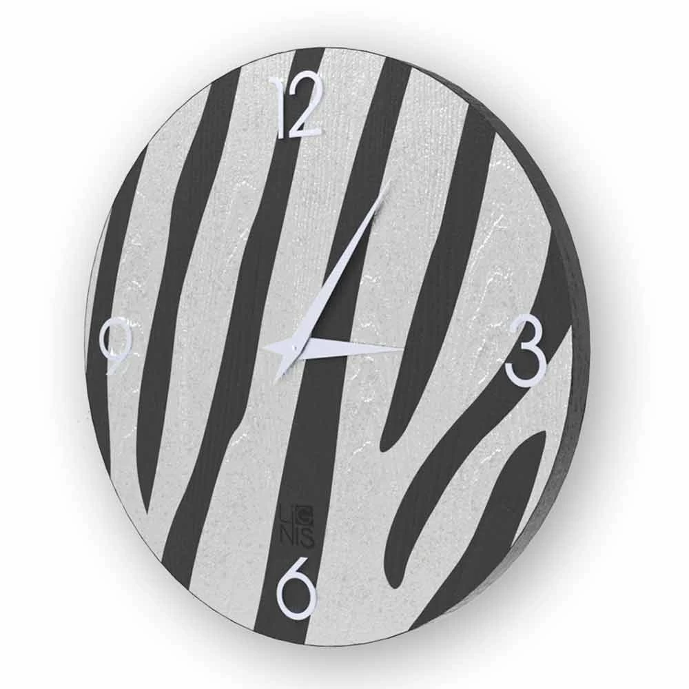 Moderne Muurklok In Siena Hout, Ontwerp Gemaakt In Italië 6 Moderne Muurklok In Siena Hout, Ontwerp Gemaakt In Italië - Afbeelding 4