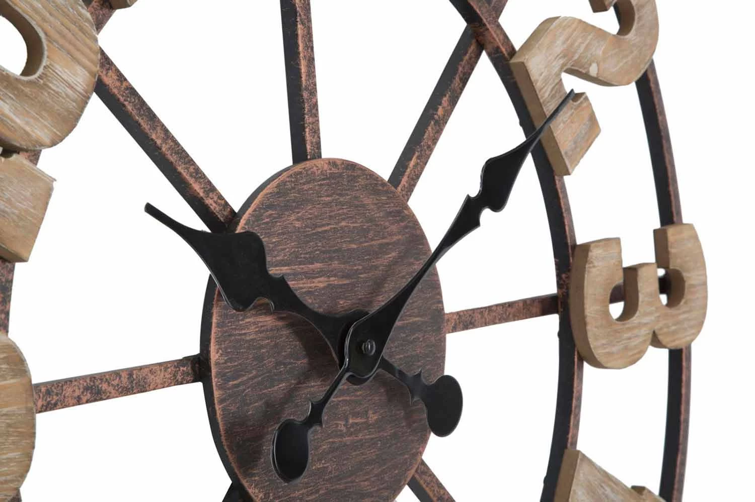 Ronde Wandklok Modern Design In Ijzer En MDF - Taichi 6 Ronde Wandklok Modern Design In Ijzer En MDF - Taichi - Afbeelding 4