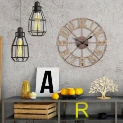 Ronde Wandklok Modern Design In Ijzer En MDF - Taichi 14 Ronde Wandklok Modern Design In Ijzer En MDF - Taichi -Kortingswinkel voor woondecoratie orologio tondo a muro design moderno in ferro e mdf taichi 5