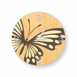 Zelbio Houten Ronde Muurklok Gemaakt In Italië -Kortingswinkel voor woondecoratie orologio tondo da muro di design in legno zelbio fatto in italia 2