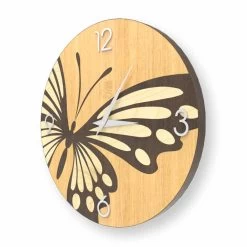 Zelbio Houten Ronde Muurklok Gemaakt In Italië -Kortingswinkel voor woondecoratie orologio tondo da muro di design in legno zelbio fatto in italia 3