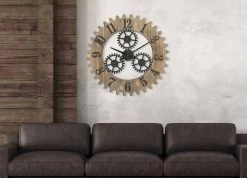 Moderne Design Ronde Wandklok In Ijzer En MDF - Gitta -Kortingswinkel voor woondecoratie orologio tondo da parete di design moderno in ferro e mdf gitta 5