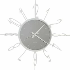 Ronde Wandklok In Wit, Zwart Of Brons Ijzer Made In Italy - Kompas -Kortingswinkel voor woondecoratie orologio tondo da parete in ferro bianco nero o bronzo made in italy bussola 1