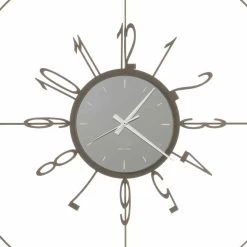 Ronde Wandklok In Wit, Zwart Of Brons Ijzer Made In Italy - Kompas -Kortingswinkel voor woondecoratie orologio tondo da parete in ferro bianco nero o bronzo made in italy bussola 3