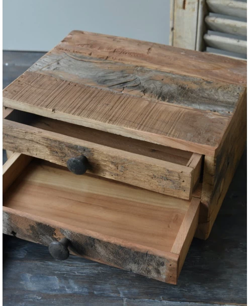 Oud Houten Lade Kastje, IB Laursen 3 Oud Houten Lade Kastje, IB Laursen