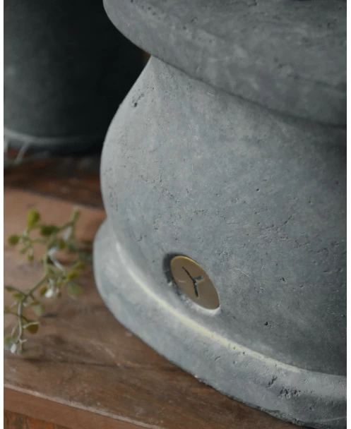 Ovale Lampenvoet Van Aardewerk In Majestic Grijs, Brynxz 4 Ovale Lampenvoet Van Aardewerk In Majestic Grijs, Brynxz - Afbeelding 2