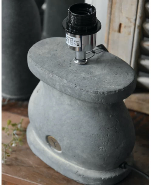 Ovale Lampenvoet Van Aardewerk In Majestic Grijs, Brynxz 3 Ovale Lampenvoet Van Aardewerk In Majestic Grijs, Brynxz