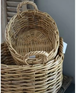 Ovale Rotan Mand Met Hengsels, IB Laursen -Kortingswinkel voor woondecoratie ovale rotan mand met hengsels ib laursen 3