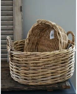 Ovale Rotan Mand Met Hengsels, IB Laursen -Kortingswinkel voor woondecoratie ovale rotan mand met hengsels ib laursen 5