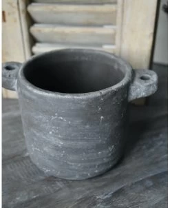 Planter Pot Met Oren Vintage Grijs Groot, Brynxz -Kortingswinkel voor woondecoratie planter pot met oren vintage grijs groot brynxz 2