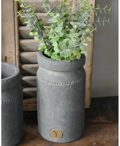 Pot Aardewerk Majestic Grijs Met Sierrandje En Kraag L, Brynxz 3 Pot Aardewerk Majestic Grijs Met Sierrandje En Kraag L, Brynxz