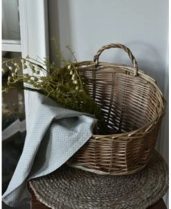 Rieten 'wand' Mand Ovaal Met Asymmetrische Opening, IB Laursen -Kortingswinkel voor woondecoratie rieten wand mand ovaal met asymmetrische opening ib laursen 2