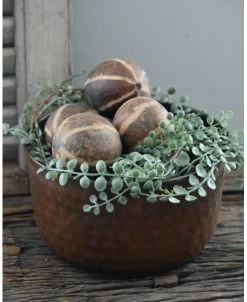 Rond Metalen Schaal Met 'bobbel' Structuur, Klein