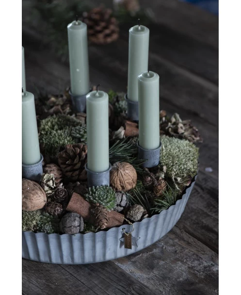 Ronde Zinken Schaal Met Hoge Schulp Rand, IB Laursen 5 Ronde Zinken Schaal Met Hoge Schulp Rand, IB Laursen - Afbeelding 3