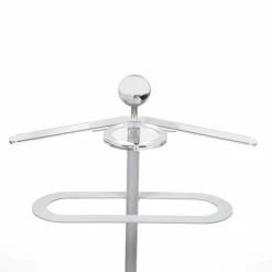 Servomuto Grijs Gelakt Metaal En Chromen Afwerking Fedor -Kortingswinkel voor woondecoratie servomuto in metallo verniciato grigio e finitura cromata fedor 3