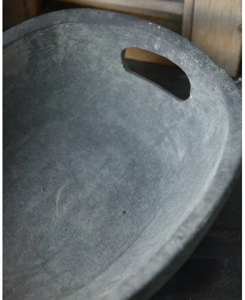 Set Ovale Handgemaakte Schalen Majestic Grijs, Brynxz 9 Set Ovale Handgemaakte Schalen Majestic Grijs, Brynxz - Afbeelding 7