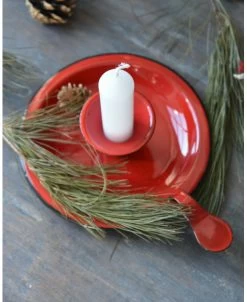 Tijdloze Rode Emaille Kandelaar, IB Laursen -Kortingswinkel voor woondecoratie tijdloze rode emaille kandelaar 6