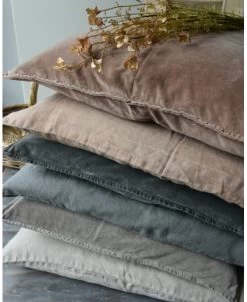 Velours Kussenhoes 'linnen', IB Laursen -Kortingswinkel voor woondecoratie velours kussenhoes linnen ib laursen 1