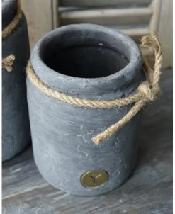 Vintage Grijze Pot Met Dik Touw Klein, Brynxz -Kortingswinkel voor woondecoratie vintage grijze pot met dik touw klein brynxz 2