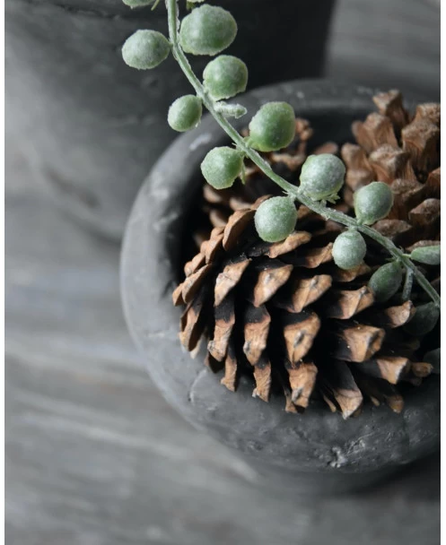 Vintage Grijze Rechte Pot Met Bolle Rand Klein, Brynxz 9 Vintage Grijze Rechte Pot Met Bolle Rand Klein, Brynxz - Afbeelding 7